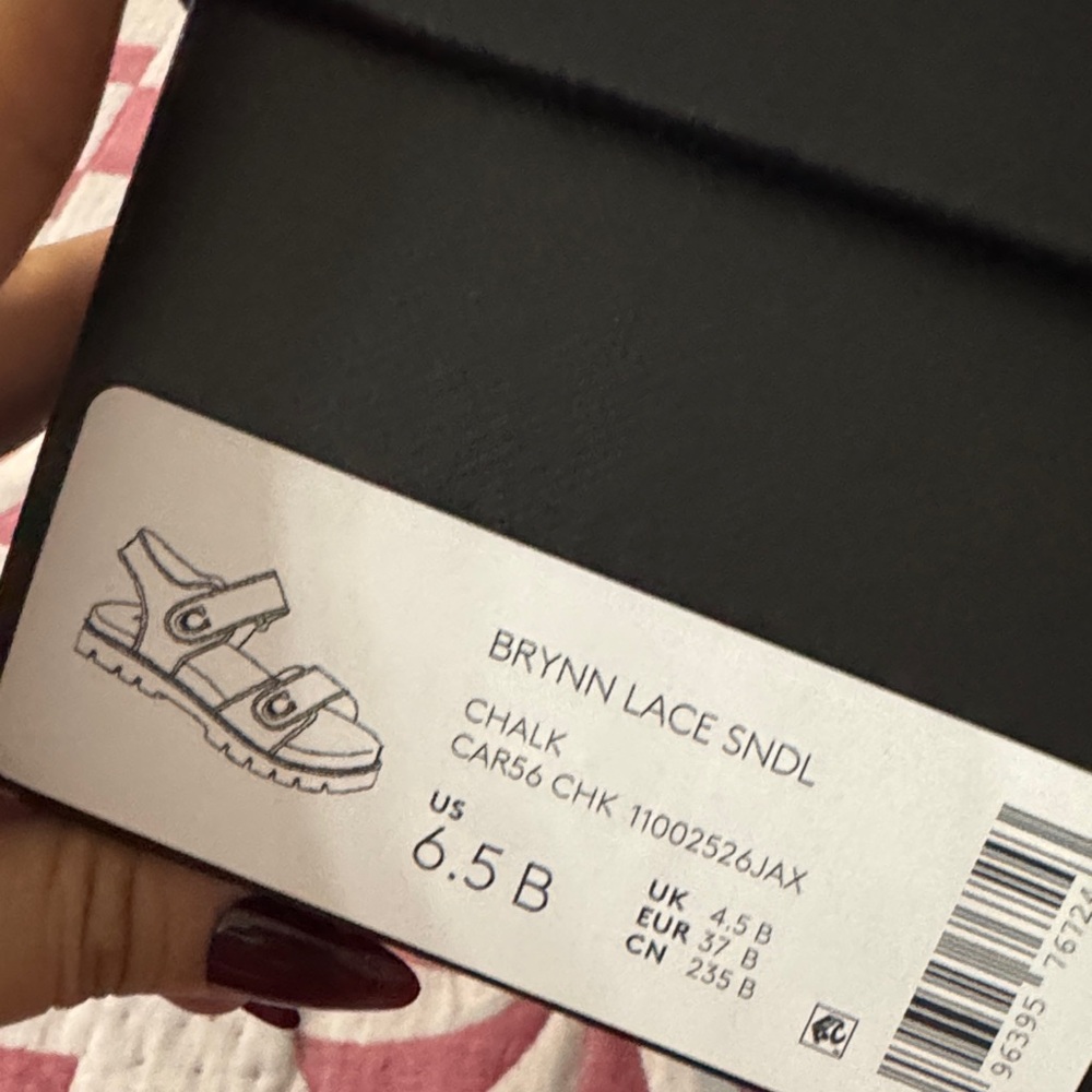 Coach Cream Lace Platform Sandals - Picture 4 of 4